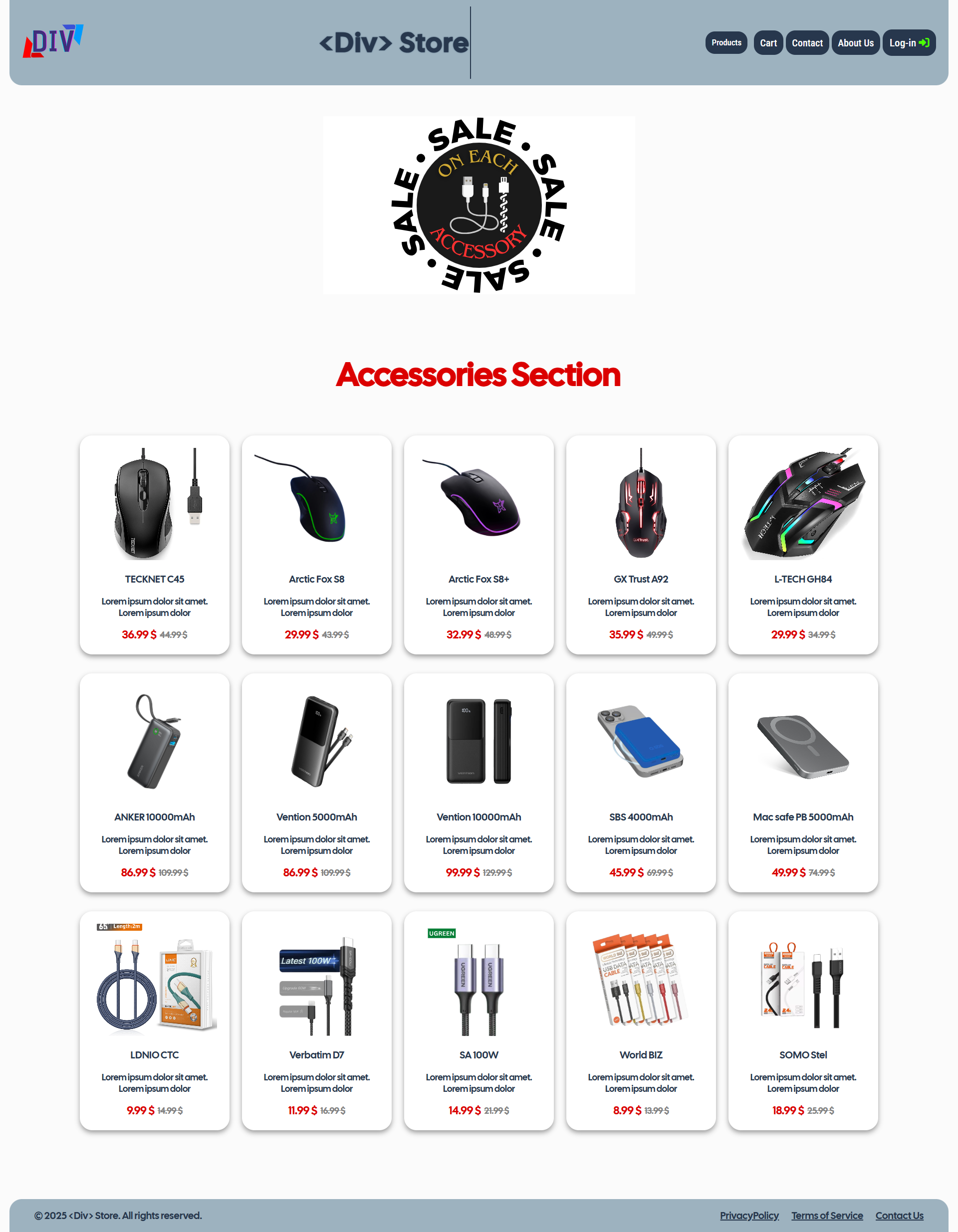 Accessories Section